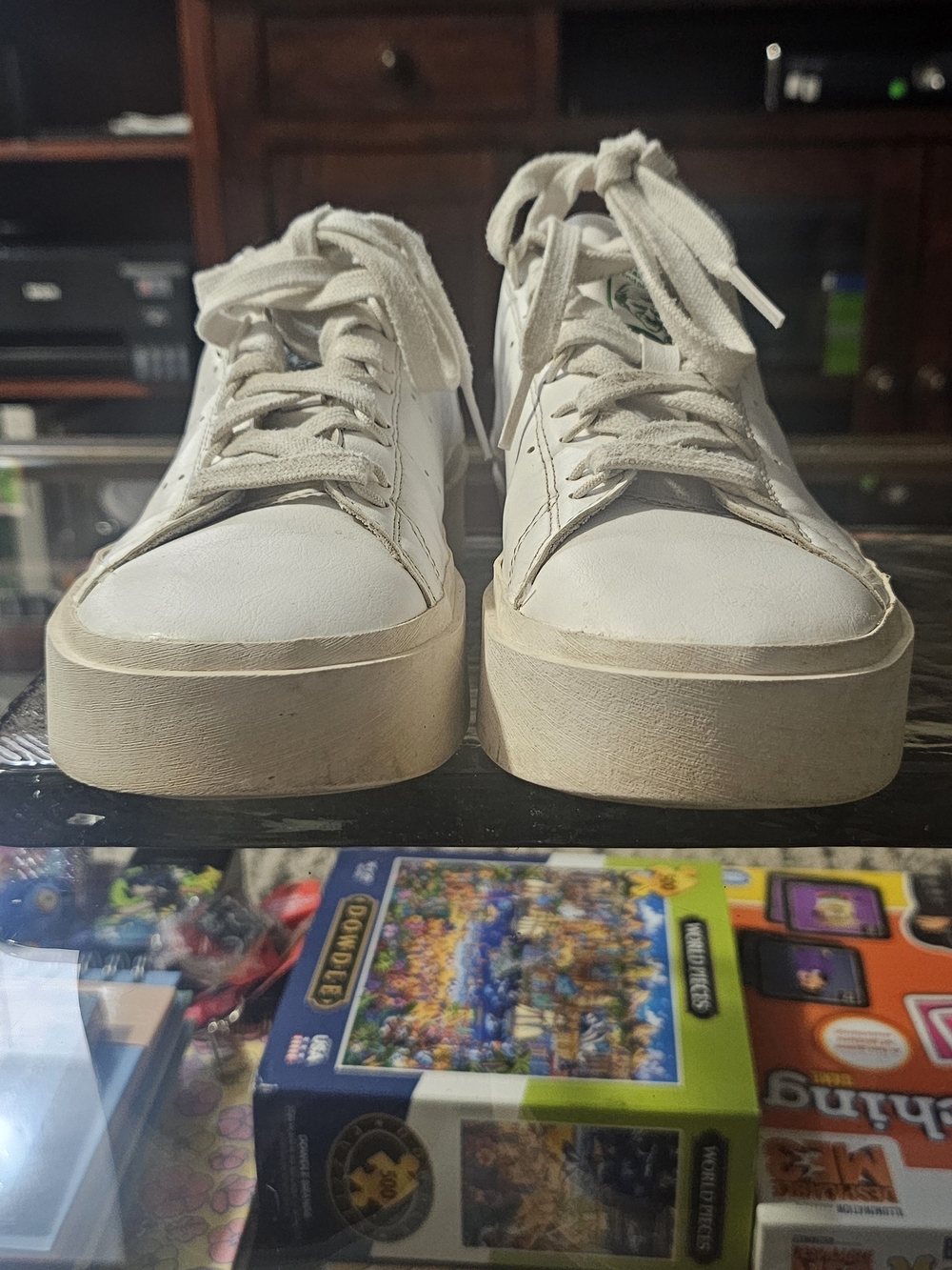Adidas White Platform Sneakers